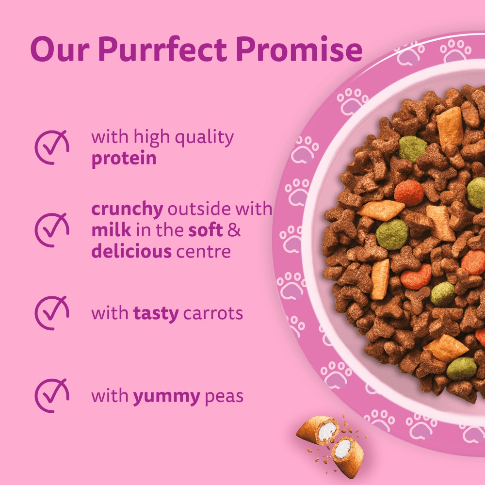 WHISKAS Kitten 2-12 mnths Dry TUNA Cat Food 1.9kg - 3