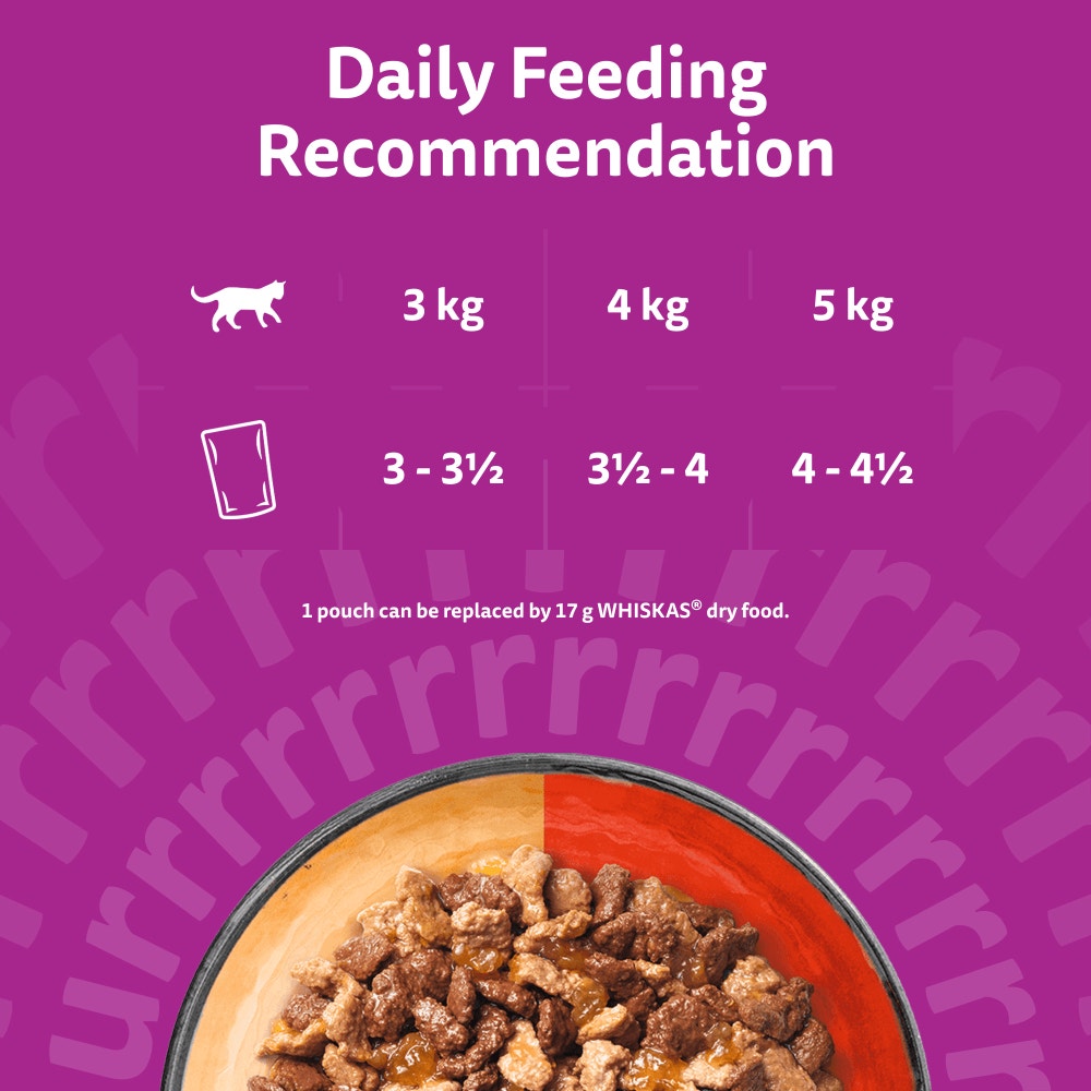 WHISKAS 1+ DUO MEATY Combos Wet Cat Food Pouches in Jelly 12 x 85g - 5