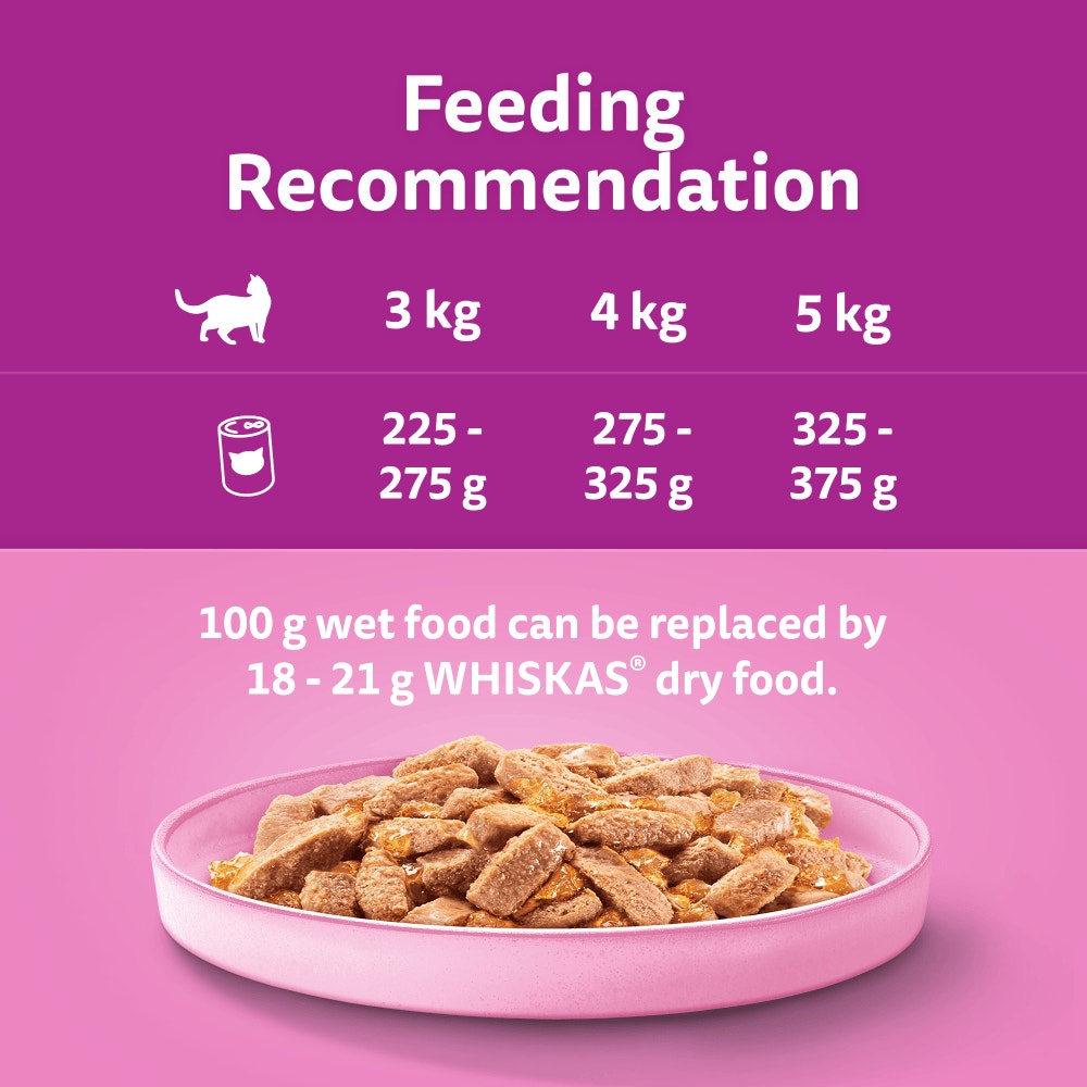WHISKAS® Adult Wet Cat Food Salmon in Jelly Tin 400g - 5