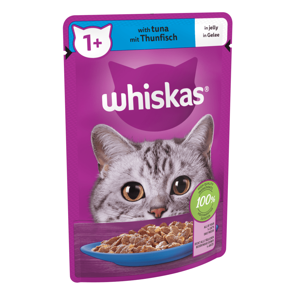 WHISKAS® 1+ Adult with Tuna in Jelly Wet Cat Food Pouch 85g - 1