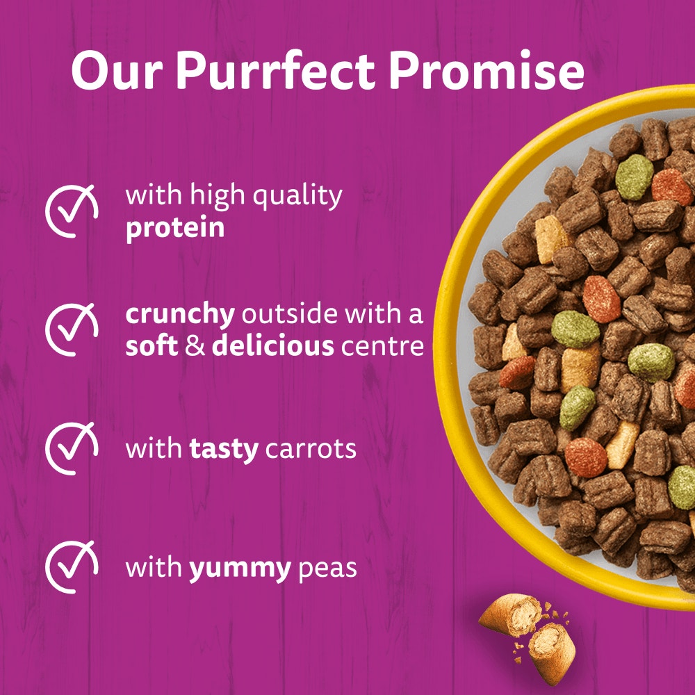 WHISKAS Cat Dry with Chicken Senior 7+ 1.9kg, 800g - 3