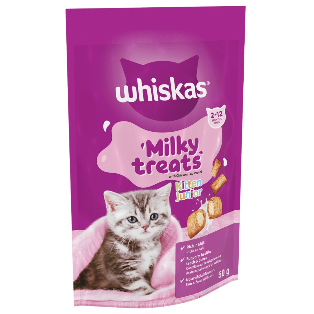WHISKAS® MILKY TREATS™, 2-12 Month Kitten Treats 50g - 1