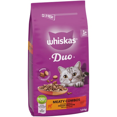 1+ Adult Meaty Combos Dry Cat Food