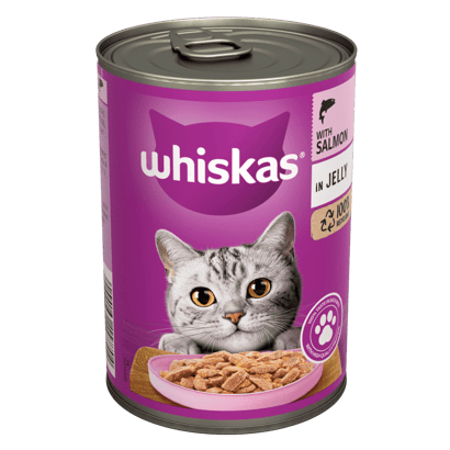 1+ Adult with Salmon in Jelly Wet Cat Food Tin