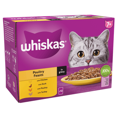 Senior 7+ Poultry Feasts in Gravy Wet Cat Food Pouches