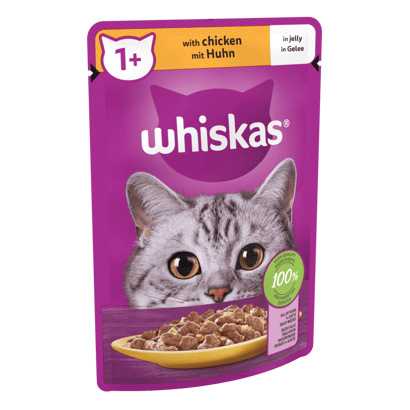1+ Adult with Chicken in Jelly Wet Cat Food Pouch