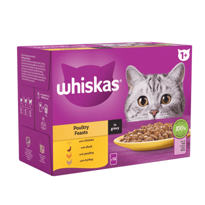 Poultry Feasts in Gravy 1+ Adult Wet Cat Food Pouches