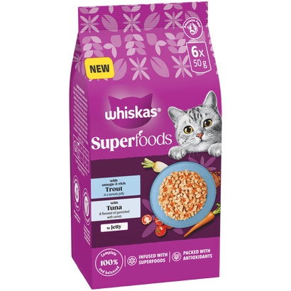 SUPERFOODS in Jelly 1+ Adult Wet Cat Food Pouches