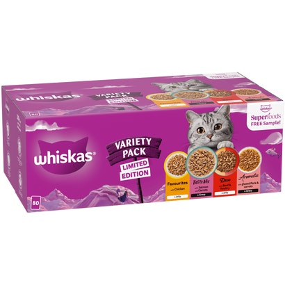 Variety pack Wet Cat Food Pouches in Gravy & Jelly
