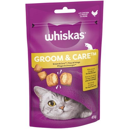 1+ Adult Cat Treats with Chicken Groom & Care