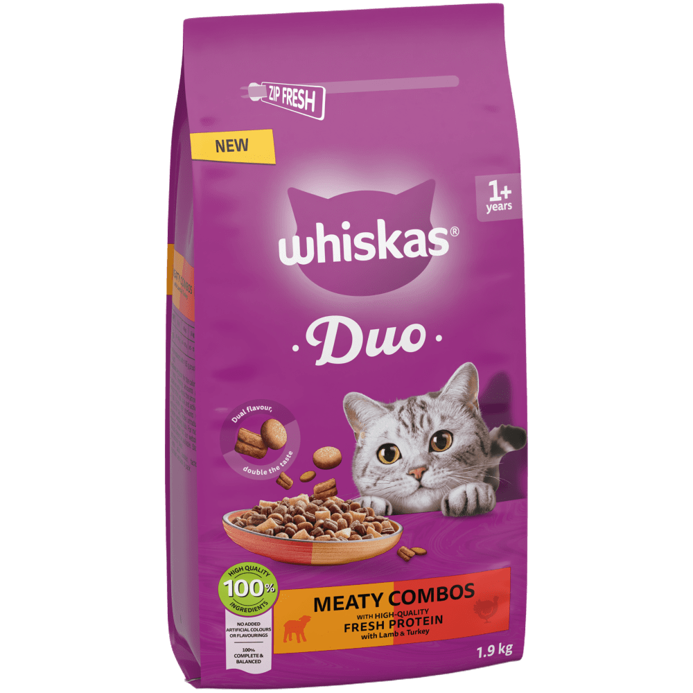 1+ Adult Meaty Combos Dry Cat Food