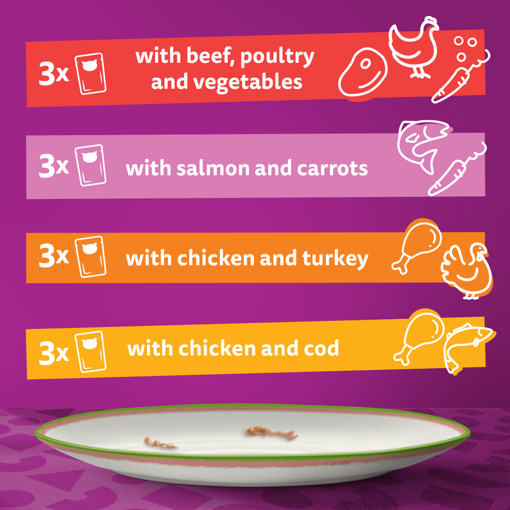 WHISKAS® CHEF'S CHOICE in Gravy Adult Wet Cat Food 40x85g,12x85g - 6