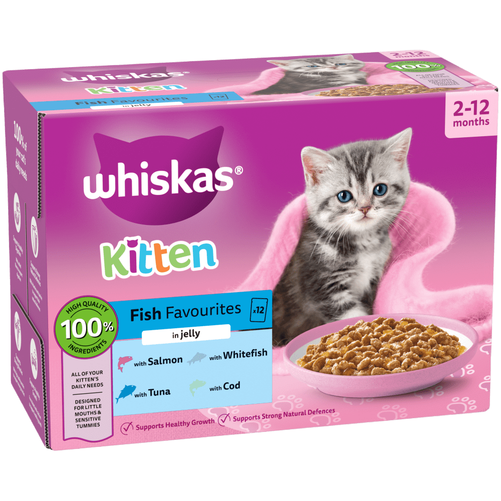 FISH FAVOURITES Kitten 2-12 Months in Jelly Wet Kitten Food Pouches