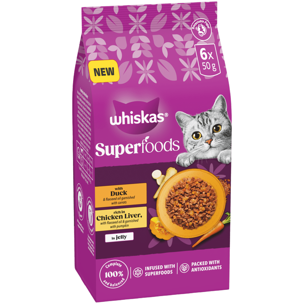 SUPERFOODS in Jelly 1+ Adult Wet Cat Food Pouches