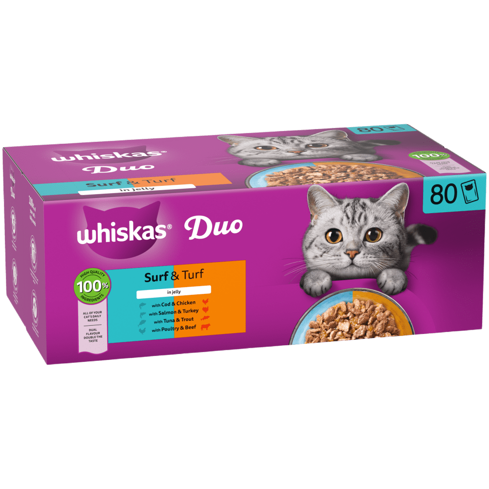 DUO Surf & Turf in Jelly 1+ Adult Wet Cat Food Pouches