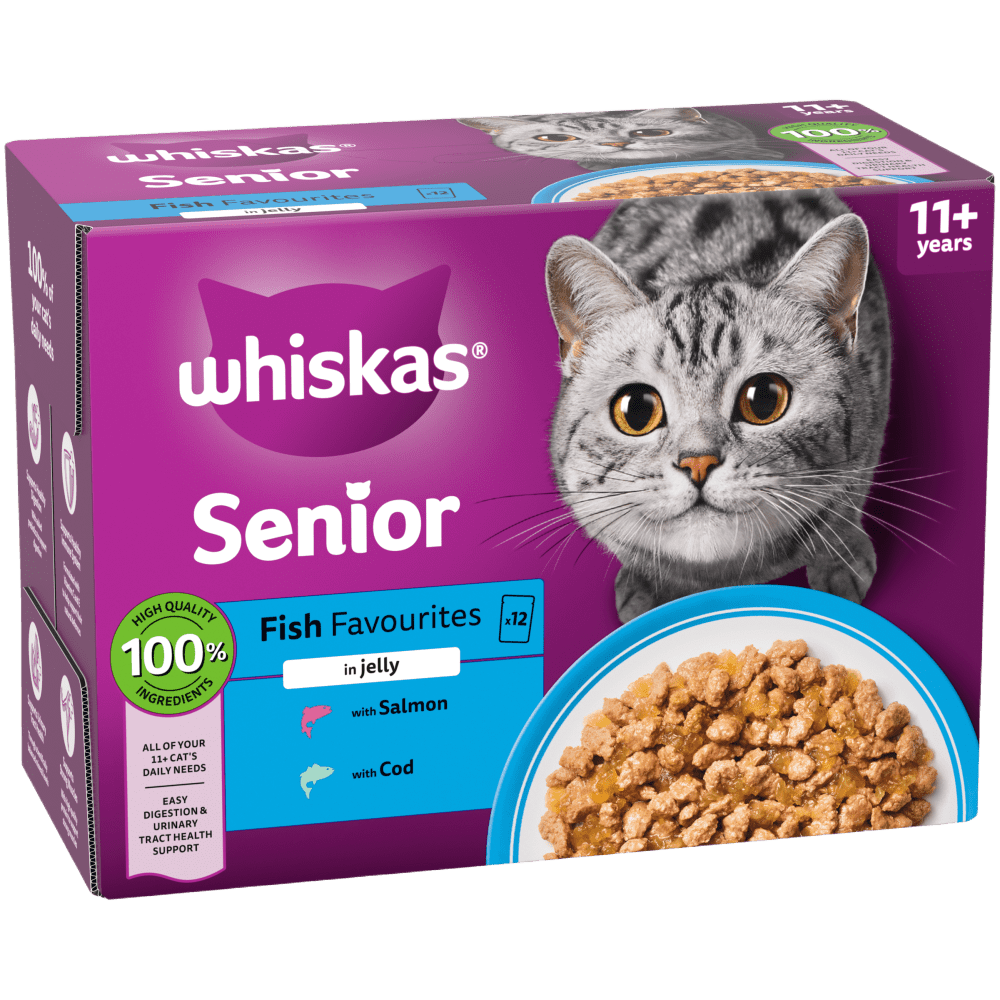 FISH FAVOURITES Senior 11+ in Jelly Wet Cat Food Pouches