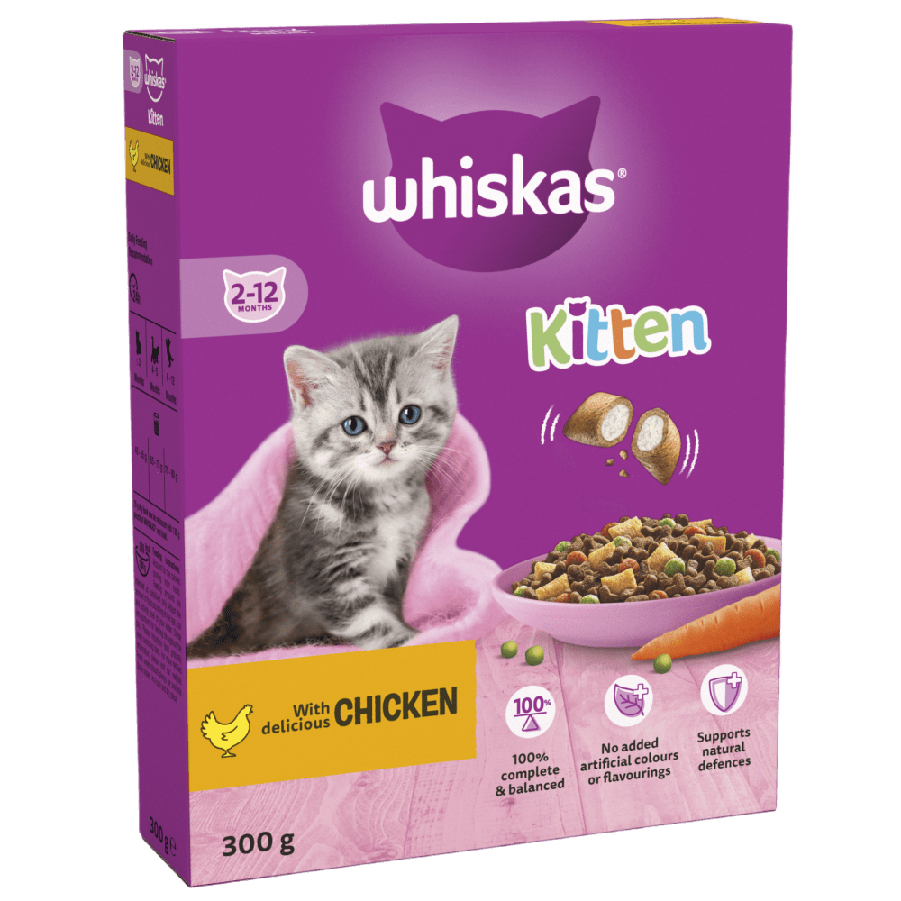 WHISKAS® Cat Dry with Chicken Kitten 2-12 Months 7kg,1.9kg,800g,300g - 1