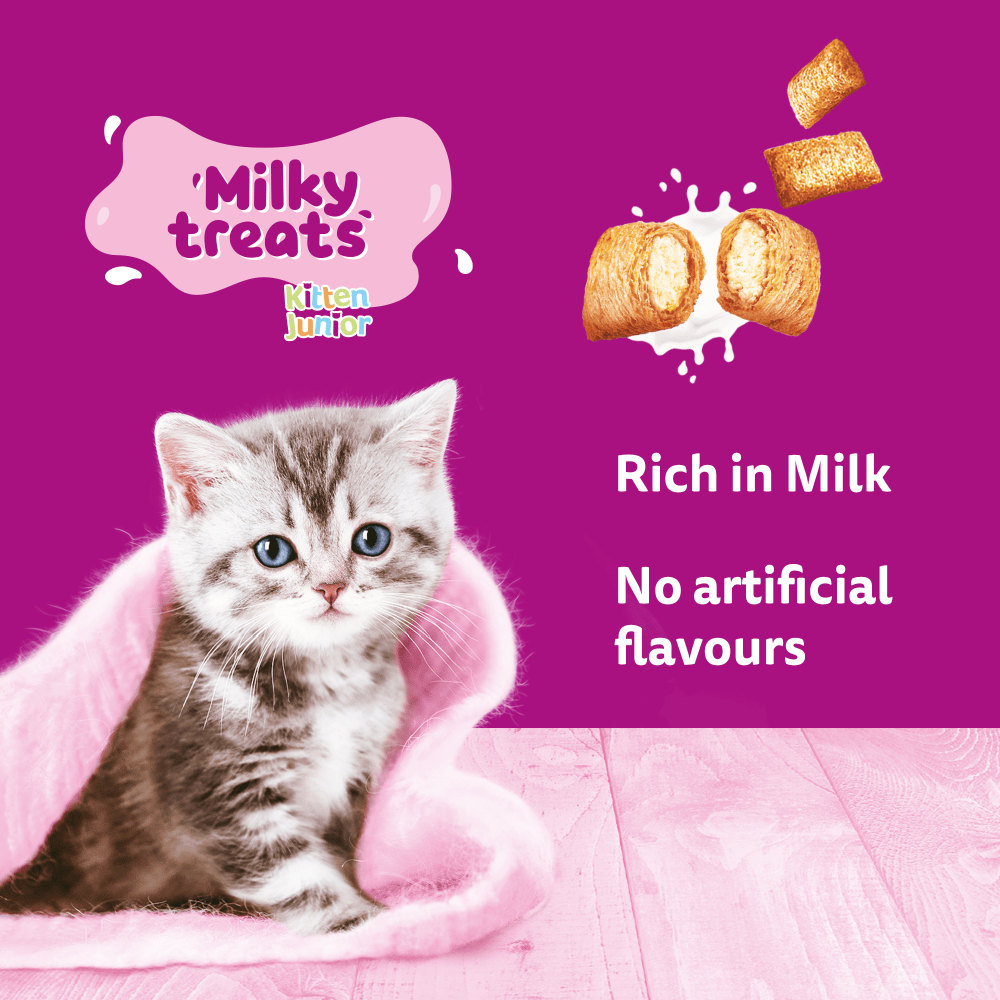 WHISKAS® MILKY TREATS™, 2-12 Month Kitten Treats 50g - 3